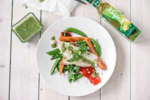 Kuhafileetä ja kasvislisäkettä