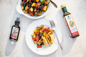 Ratatouille ja grillattua halloumia