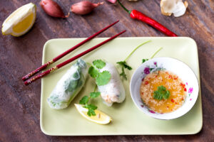 kananpojan riisipaperirullat