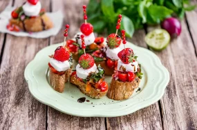 Vuohenjuustobruschetta