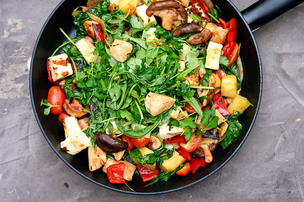 Broileria ja kasviksia